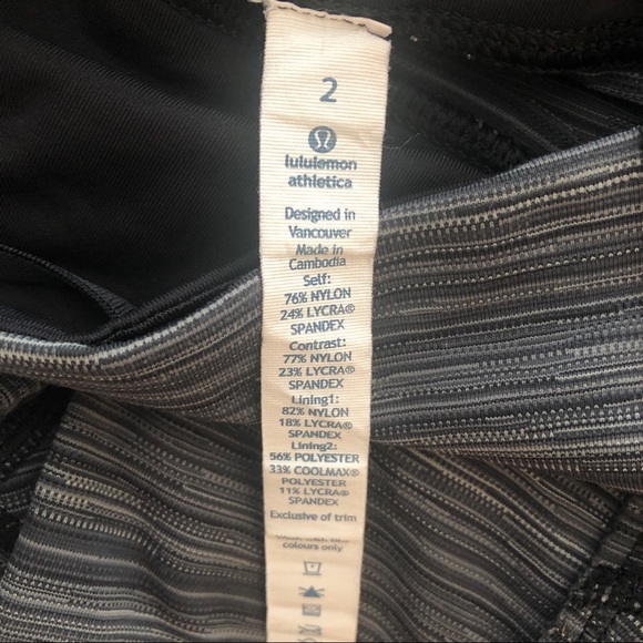 Lululemon Run Top Speed Crop Cyber Stripe Leggings - Picture 11 of 11